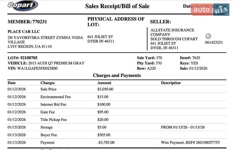 Внедорожник / Кроссовер Audi Q7 2015 в Львове