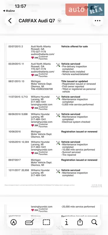 Позашляховик / Кросовер Audi Q7 2015 в Житомирі документ 2 фото Позашляховик / Кросовер Audi Q7 2015 в Житомирі документ