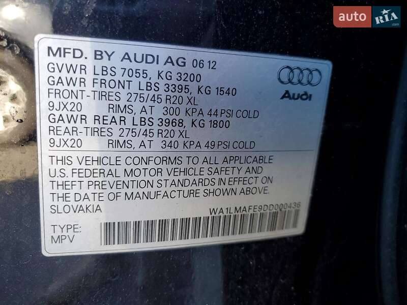 Внедорожник / Кроссовер Audi Q7 2013 в Львове фото 13 Внедорожник / Кроссовер Audi Q7 2013 в Львове