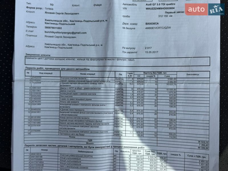 Позашляховик / Кросовер Audi Q7 2017 в Києві фото 22 Позашляховик / Кросовер Audi Q7 2017 в Києві