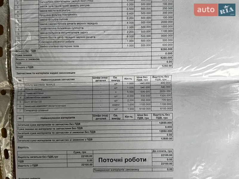 Внедорожник / Кроссовер Audi Q7 2017 в Кременчуге документ