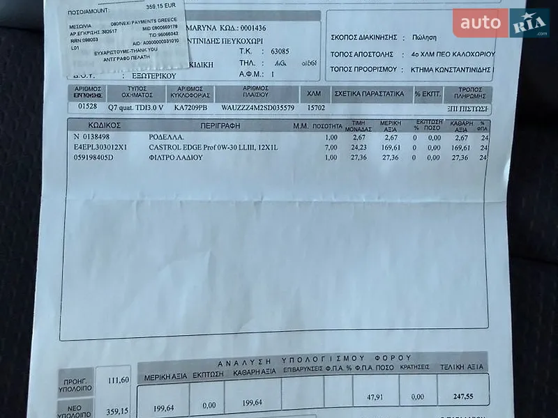 Позашляховик / Кросовер Audi Q7 2025 в Києві документ