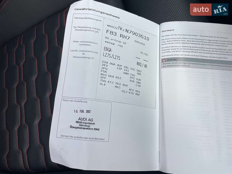 Купе Audi RS e-tron GT 2022 в Києві