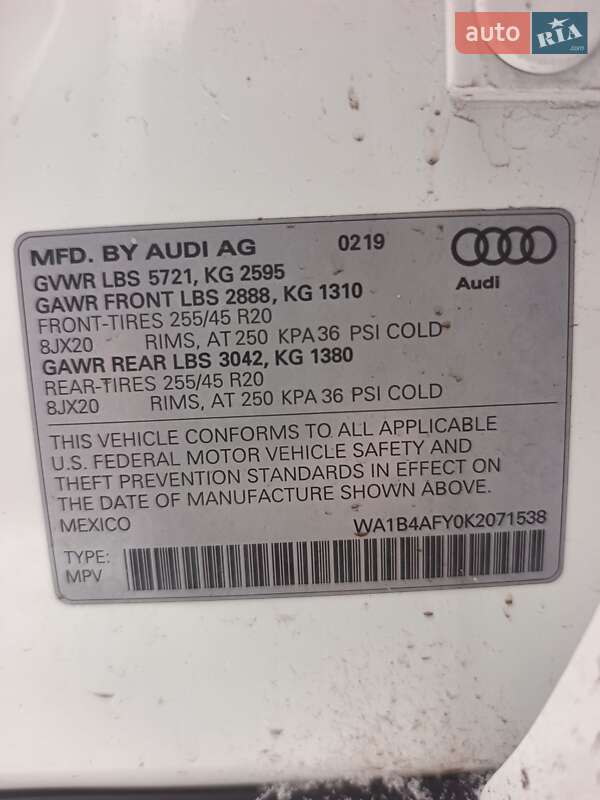 Позашляховик / Кросовер Audi SQ5 2019 в Рівному фото 2 Позашляховик / Кросовер Audi SQ5 2019 в Рівному