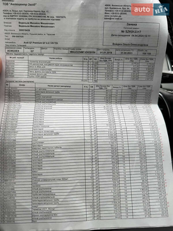 Позашляховик / Кросовер Audi SQ7 2018 в Дніпрі фото 47 Позашляховик / Кросовер Audi SQ7 2018 в Дніпрі