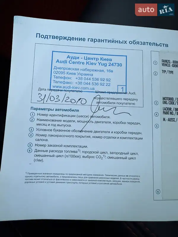 Купе Audi TT 2008 в Києві документ
