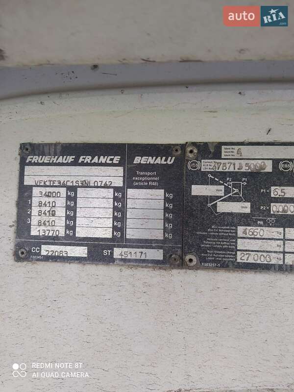 Зерновоз - полуприцеп Benalu Benalu 1995 в Золочеве