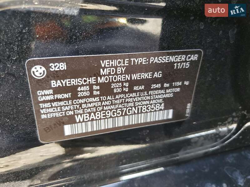 Седан BMW 3 Series 2015 в Днепре фото 12 Седан BMW 3 Series 2015 в Днепре