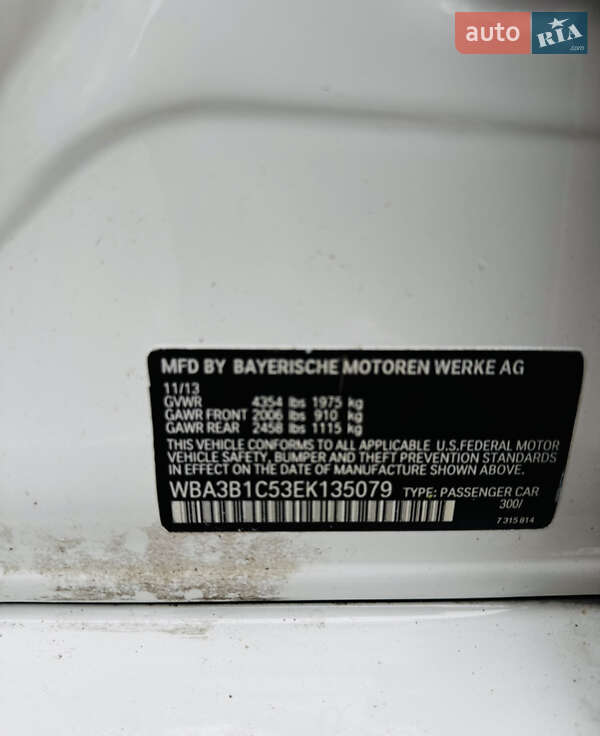 Седан BMW 3 Series 2013 в Львове