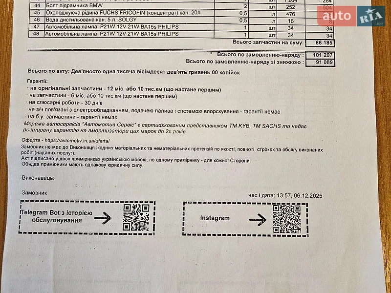 Седан BMW 3 Series 2013 в Днепре документ
