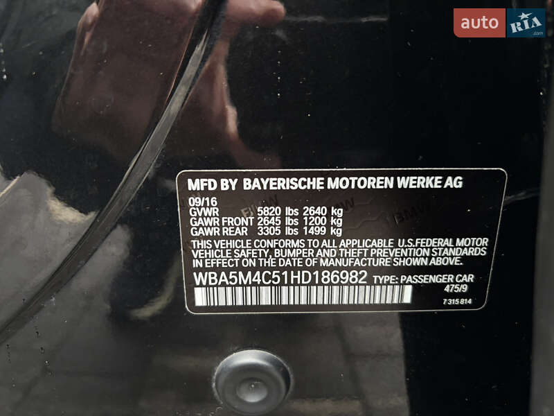 Лифтбек BMW 5 Series GT 2016 в Мукачево