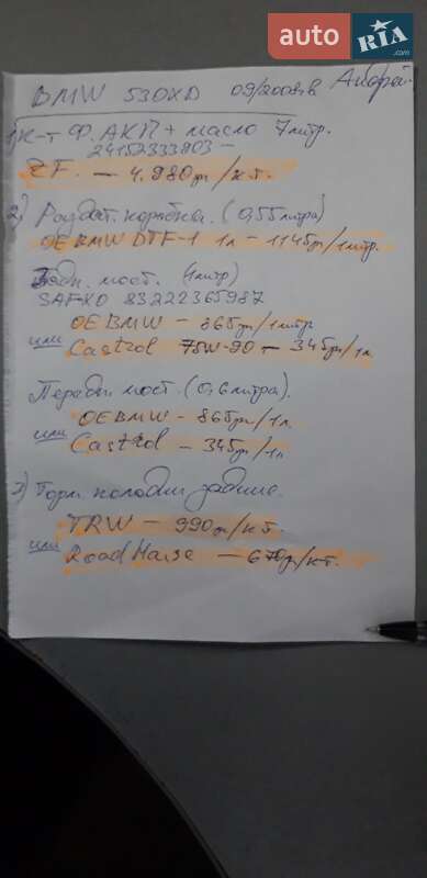 Седан BMW 5 Series 2008 в Кропивницком