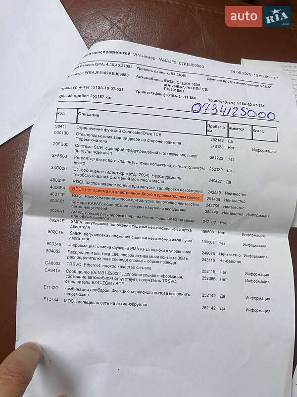 Седан BMW 5 Series 2018 в Києві фото 15 Седан BMW 5 Series 2018 в Києві