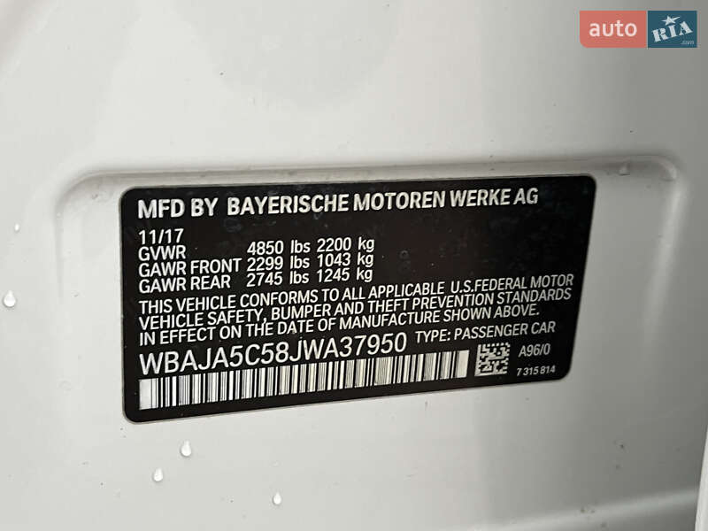 Седан BMW 5 Series 2017 в Ковеле