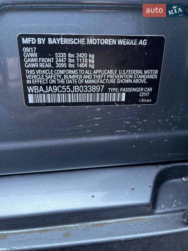 Седан BMW 5 Series 2017 в Киеве