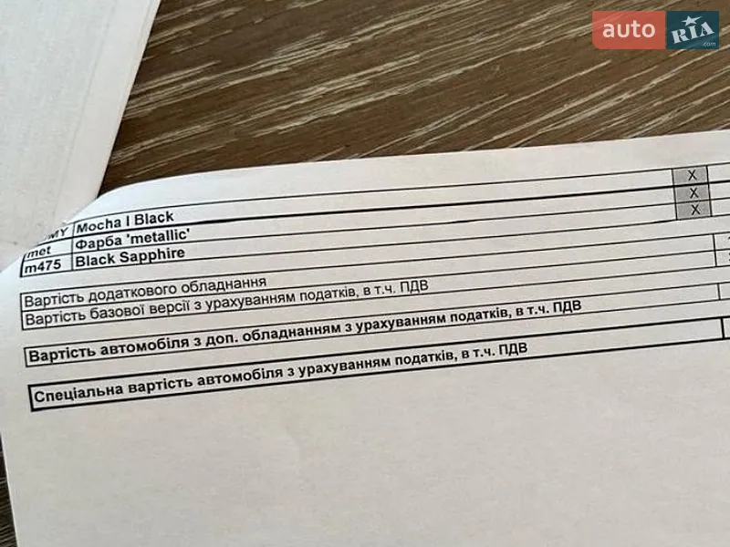 Седан BMW 7 Series 2015 в Киеве документ