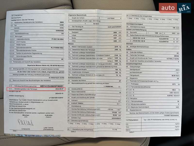 Позашляховик / Кросовер BMW iX3 2024 в Одесі