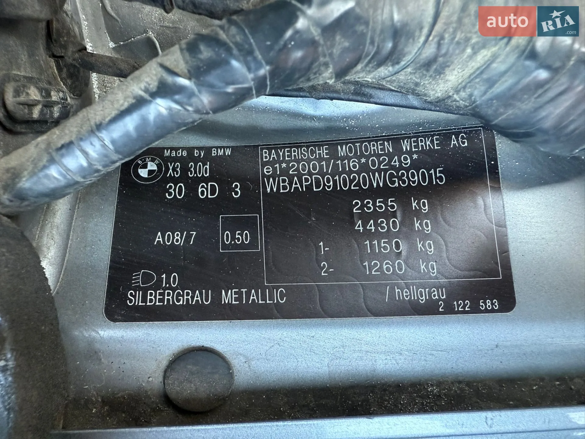 BMW X3 2007 VIN WBAPD91020WG39015 фото оголошення 27 з 36