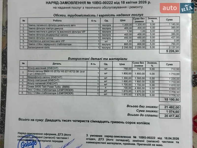 Внедорожник / Кроссовер BMW X5 2014 в Каменском документ