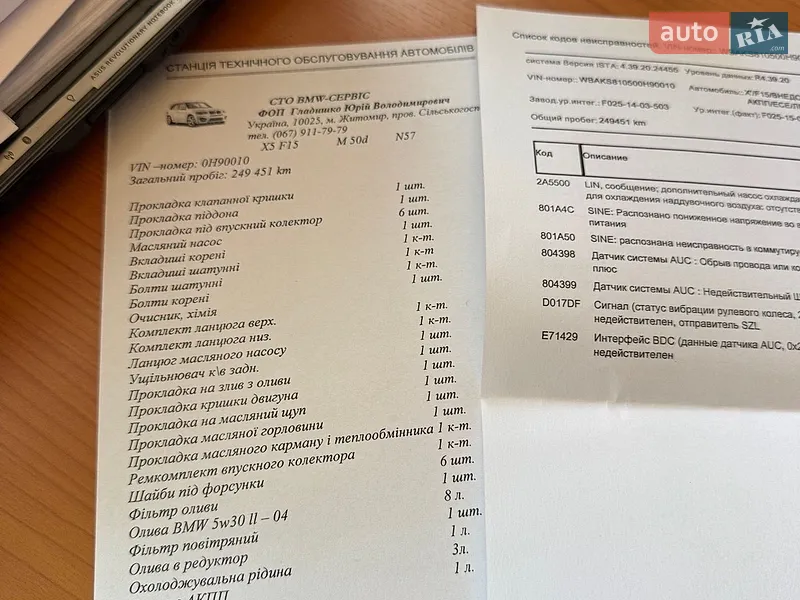 Внедорожник / Кроссовер BMW X5 2014 в Житомире документ 2 фото Внедорожник / Кроссовер BMW X5 2014 в Житомире документ