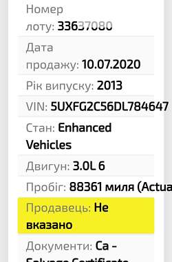 Внедорожник / Кроссовер BMW X6 2012 в Кременчуге