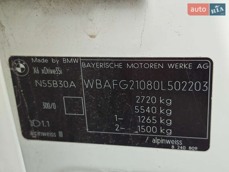 Внедорожник / Кроссовер BMW X6 2010 в Киеве