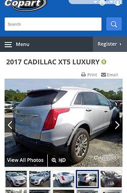 Внедорожник / Кроссовер Cadillac XT5 2017 в Ужгороде