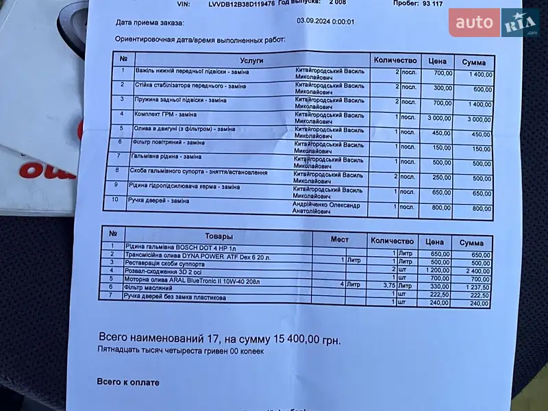 Хэтчбек Chery Kimo 2008 в Киеве документ