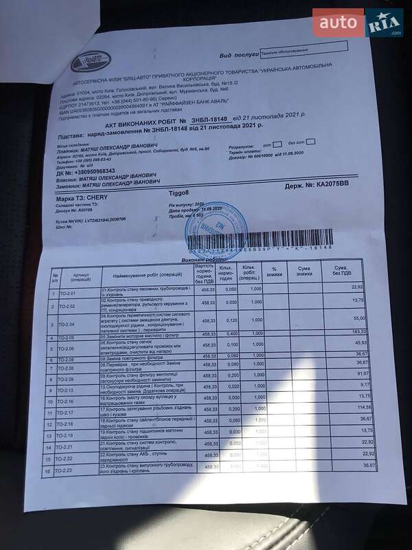 Внедорожник / Кроссовер Chery Tiggo 8 2020 в Киеве