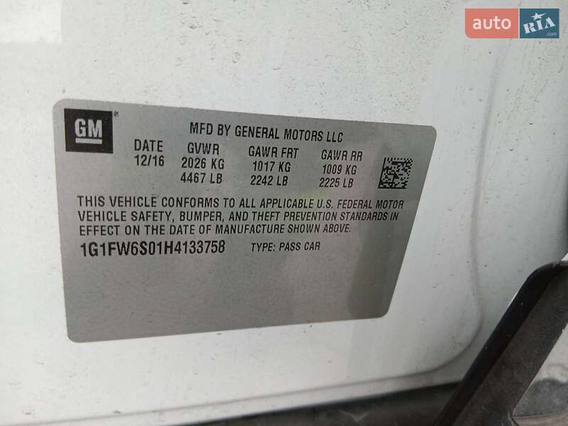 Хетчбек Chevrolet Bolt EV 2016 в Костопілі