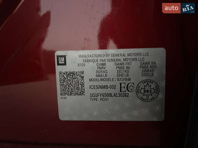 Хетчбек Chevrolet Bolt EV 2020 в Радивиліві