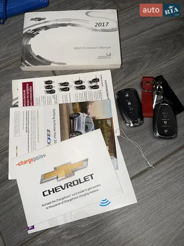 Хетчбек Chevrolet Bolt EV 2017 в Полтаві документ