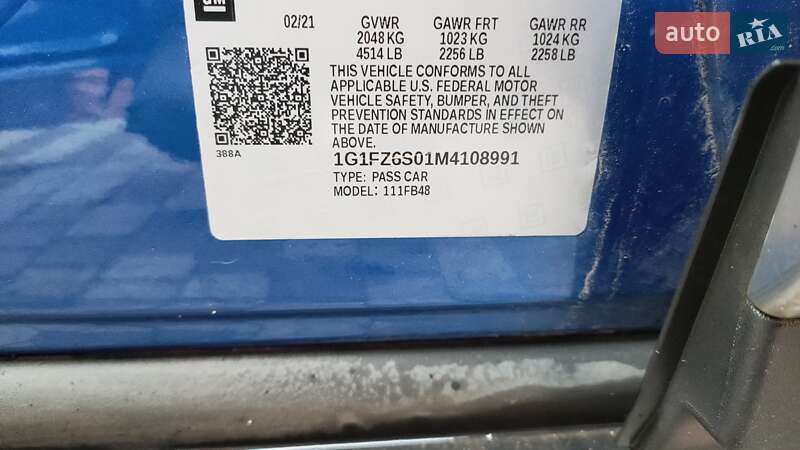 Хэтчбек Chevrolet Bolt EV 2021 в Житомире фото 7 Хэтчбек Chevrolet Bolt EV 2021 в Житомире