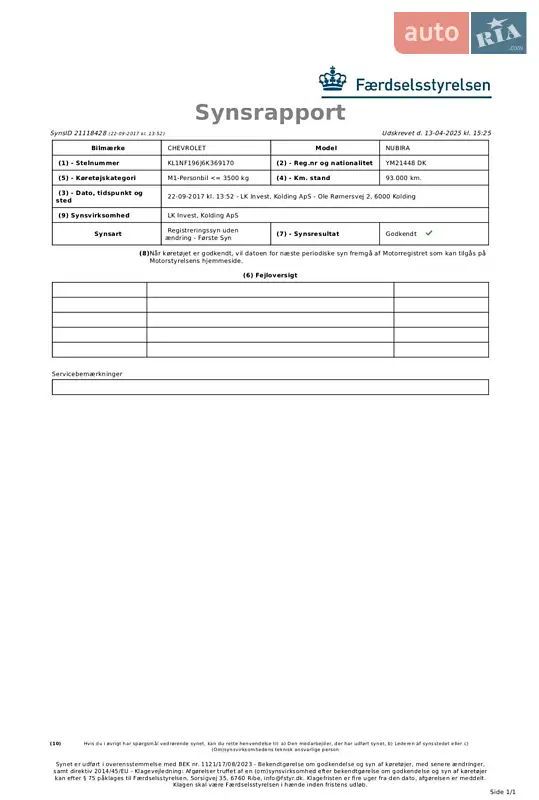 Седан Chevrolet Lacetti 2006 в Киеве документ