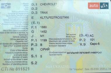Внедорожник / Кроссовер Chevrolet Trax 2023 в 