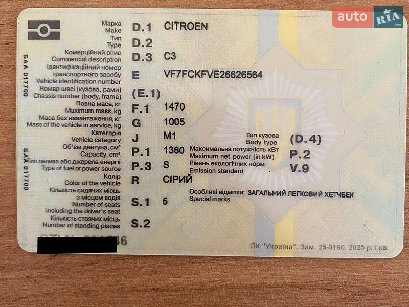 Хэтчбек Citroen C3 2003 в Киеве документ 2 фото Хэтчбек Citroen C3 2003 в Киеве документ