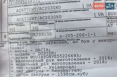Внедорожник / Кроссовер Dacia Duster 2016 в 