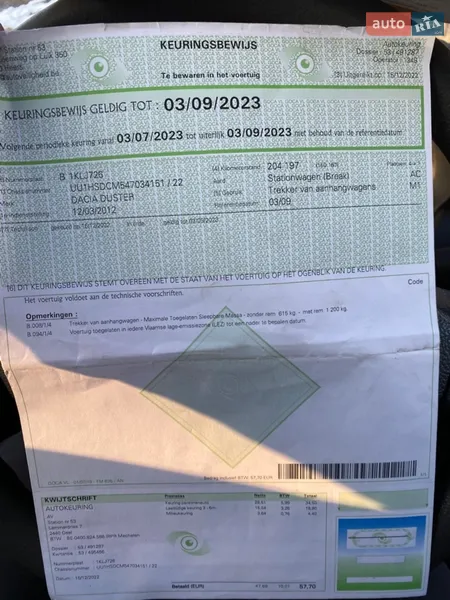 Позашляховик / Кросовер Dacia Duster 2012 в Луцьку документ