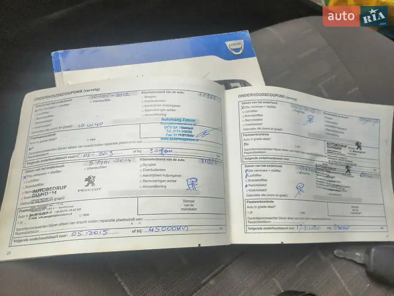 Хэтчбек Dacia Sandero 2010 в Ровно документ