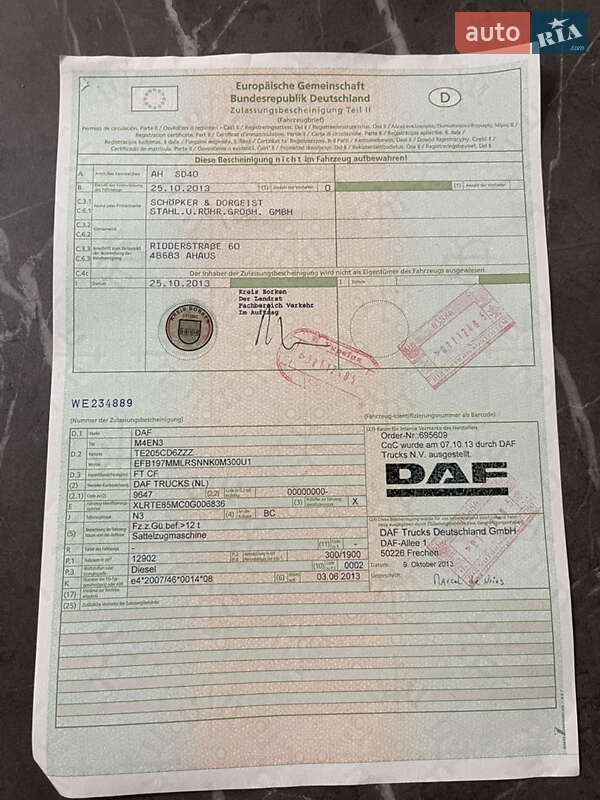 Тягач DAF CF 2013 в Заліщиках
