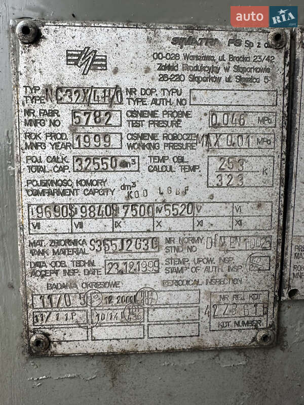 Цистерна напівпричіп ENERCO NC-32X 1999 в Хмельницькому