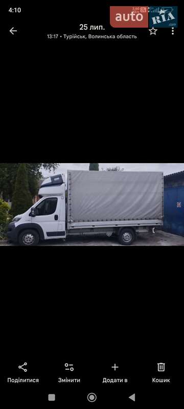 Тентований Fiat Ducato 2015 в Ковелі фото 2 Тентований Fiat Ducato 2015 в Ковелі