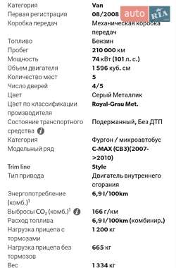 Минивэн Ford C-Max 2008 в 
