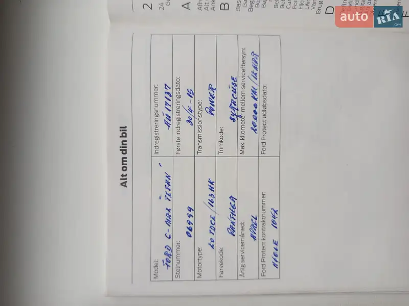 Минивэн Ford C-Max 2015 в Пулинах документ