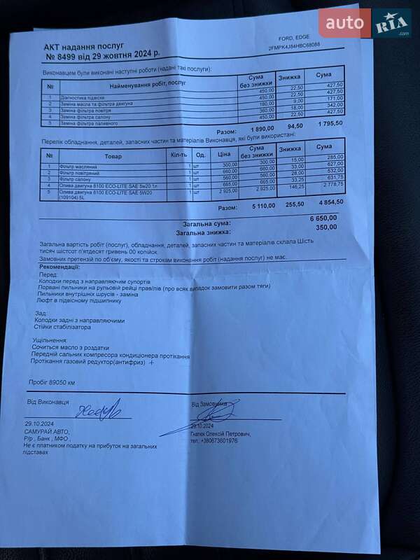 Позашляховик / Кросовер Ford Edge 2017 в Рівному