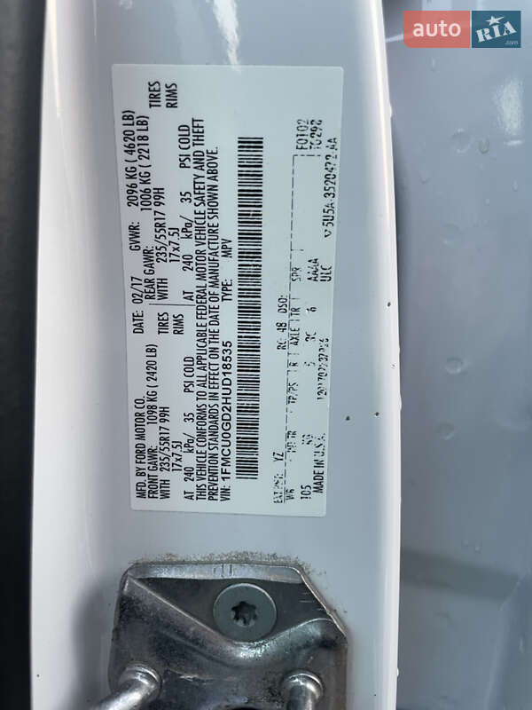 Позашляховик / Кросовер Ford Escape 2017 в Рівному