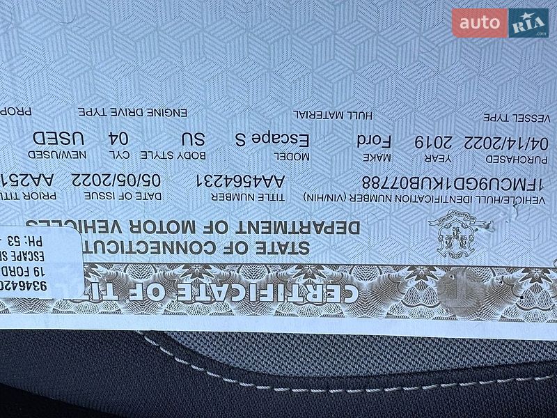 Позашляховик / Кросовер Ford Escape 2019 в Дубні