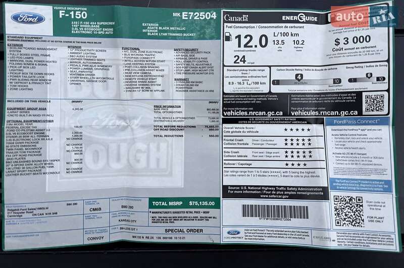 Пикап Ford F-150 2022 в Дубно фото 218 Пикап Ford F-150 2022 в Дубно