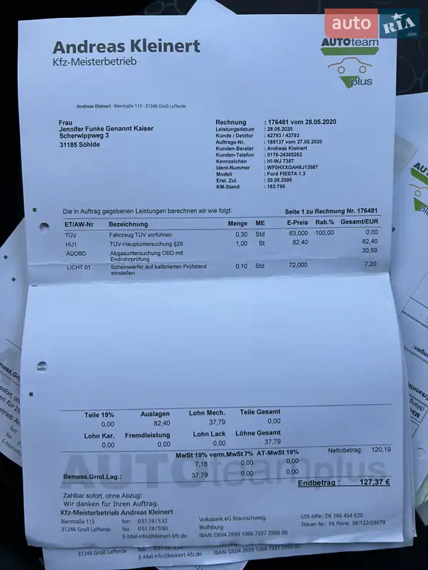 Хетчбек Ford Fiesta 2006 в Івано-Франківську документ