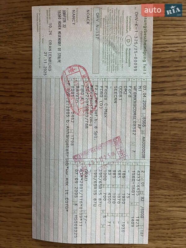 Минивэн Ford Focus C-Max 2006 в Звягеле